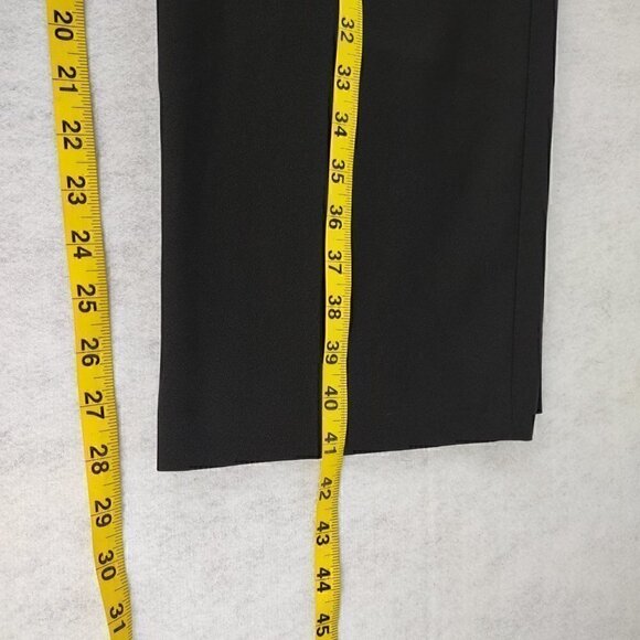 Haggar Stria Classic Fit Flat Front Hidden Expandable Waist  Black Slacks 38X30 - Picture 8 of 11